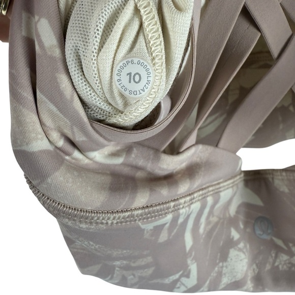 Lululemon Free To Be Moved Bra Size 10 Shadow Leaf Light Ivory Muse / Muse - Picture 9 of 9